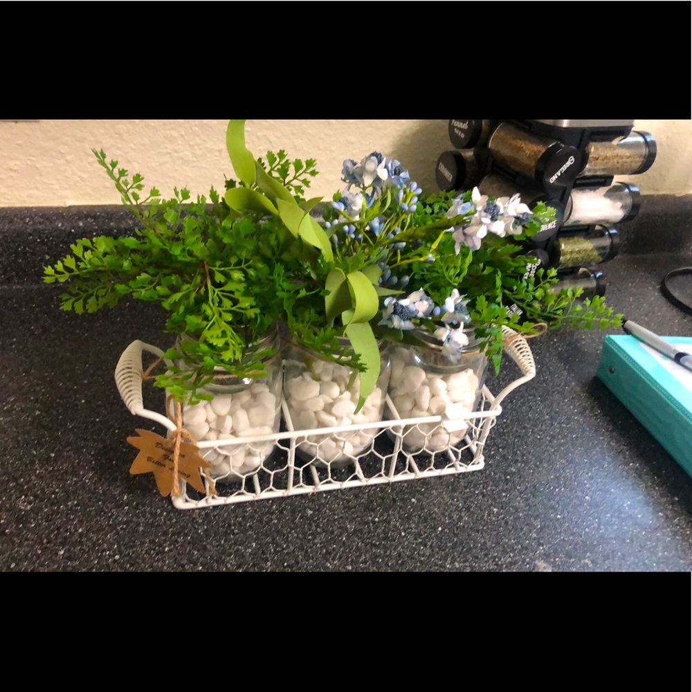 fake floral centerpiece